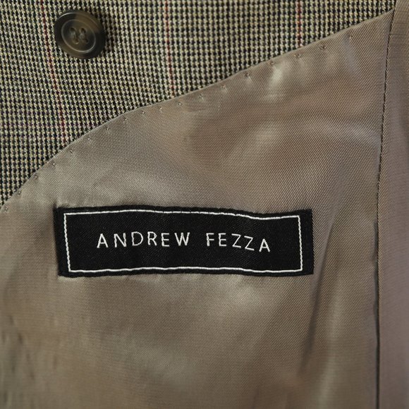 Andrew Fezza Two Button Gray Sharkskin Sport Coat - Picture 10 of 12